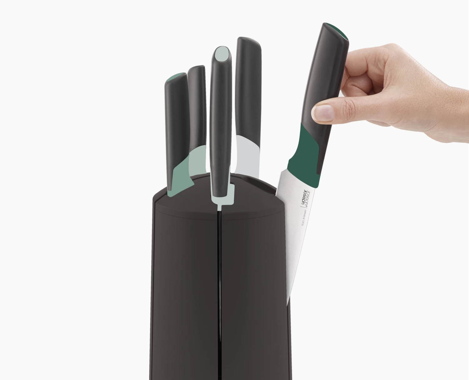 Elevate™ Green Knives Carousel 5-piece Set - Editions