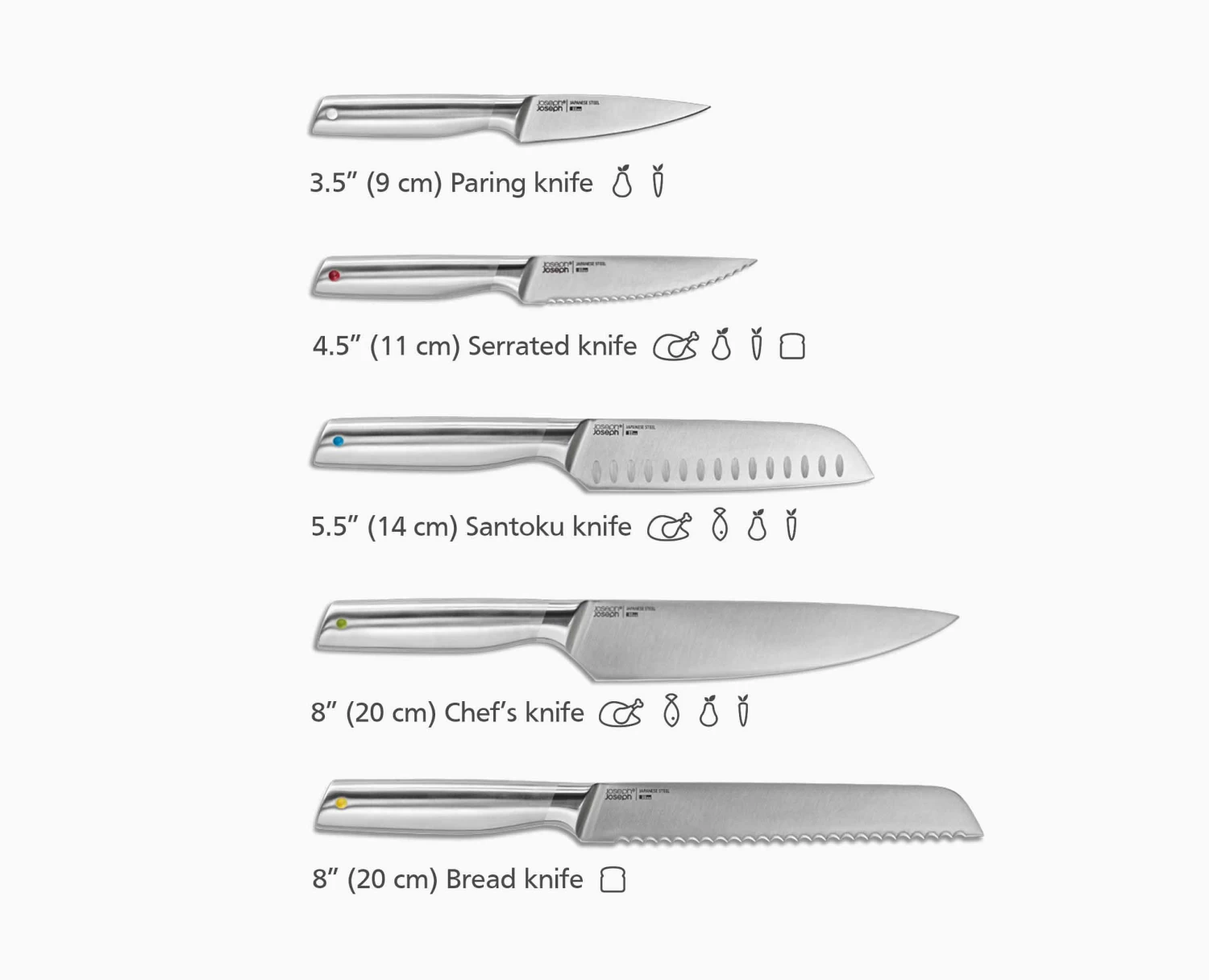 Elevate⢠Steel Knife Set with In-drawer Bamboo Storage Tray