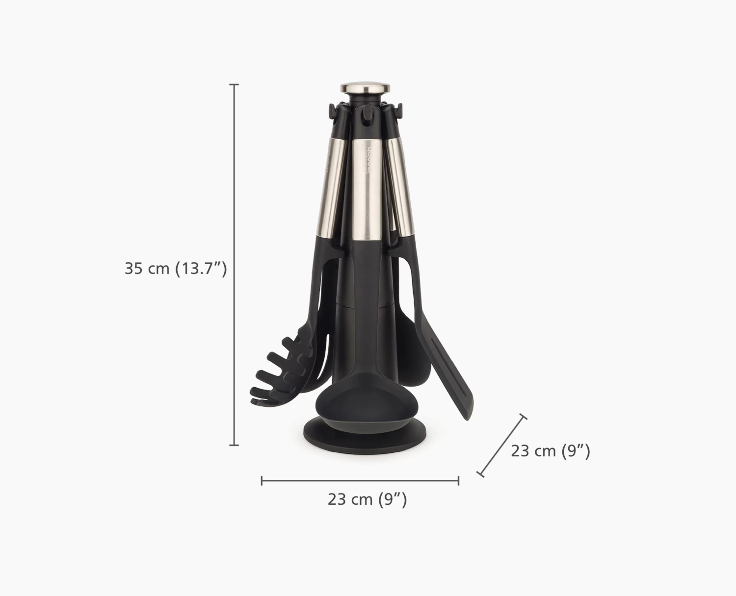 Elevate⢠Stainless-steel Silicone 5-piece Utensils Carousel Set