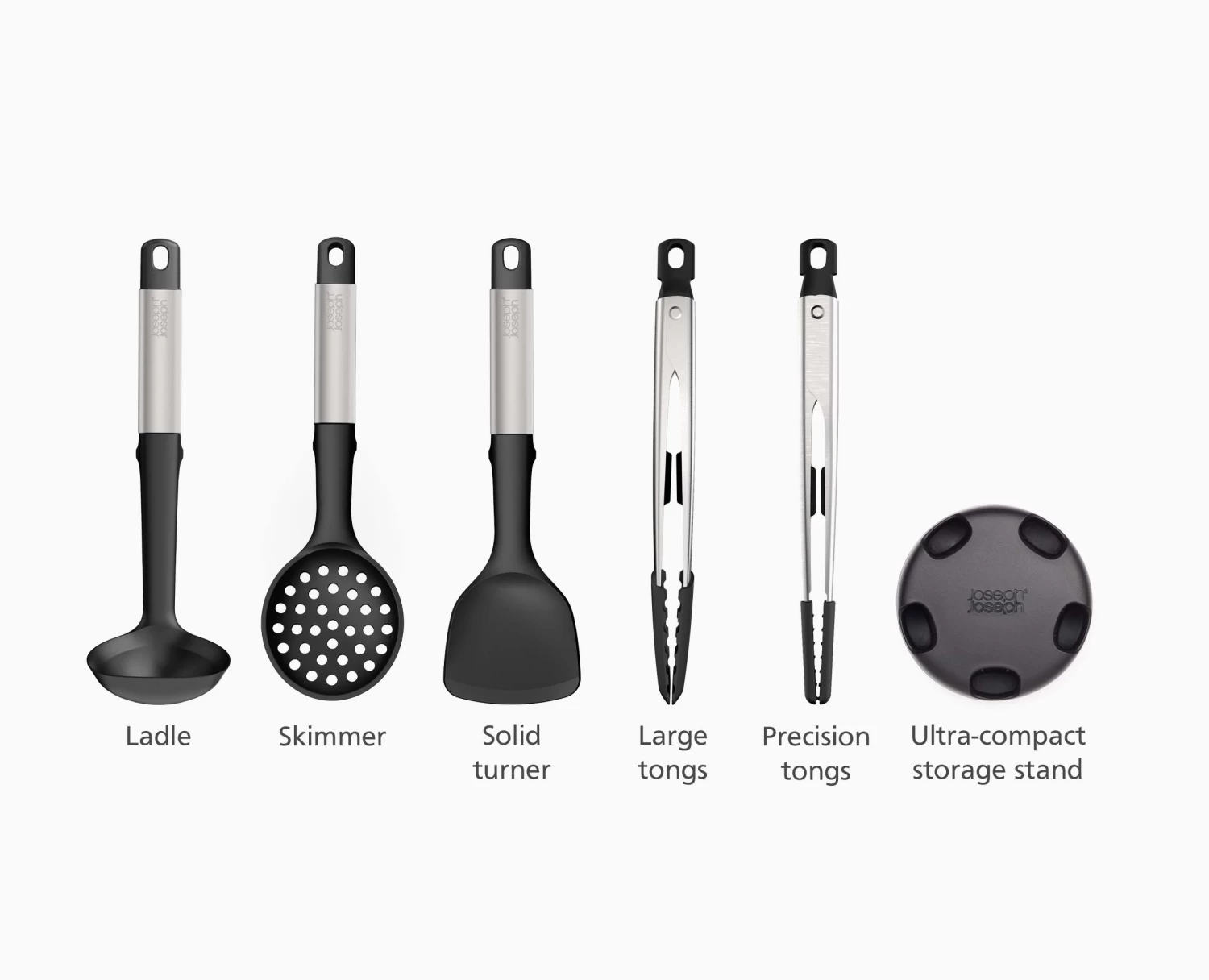 Elevate⢠Fusion 5-piece Stainless-steel Utensil Set with Compact Stand