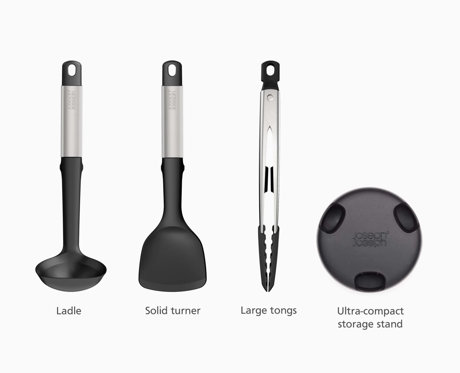 Elevate⢠Fusion 3-piece Stainless-steel Utensil Set with Compact Stand