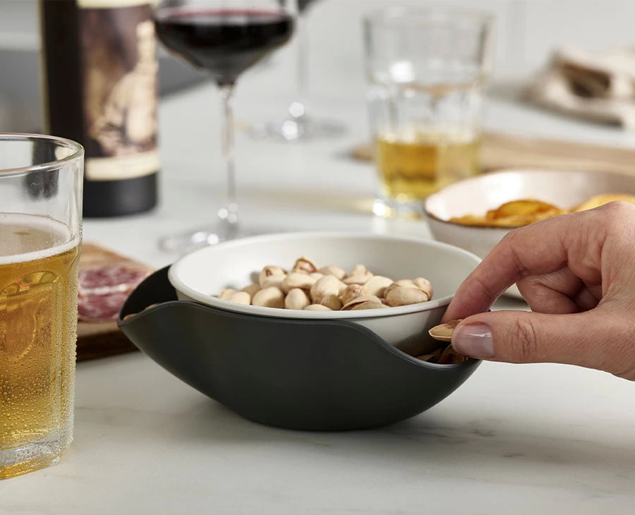 Double-Dishâ„¢ Grey Serving Bowl