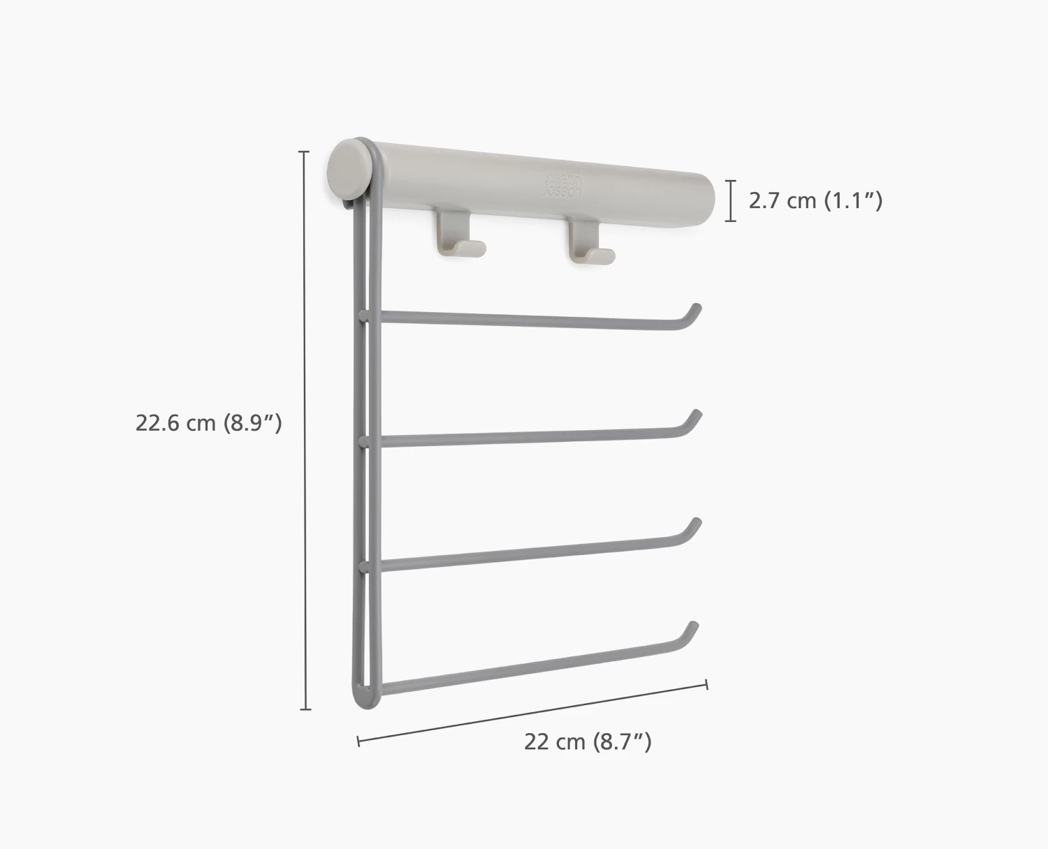 Orderly™ Ecru Belt, Tie & Scarf Hanging Rail