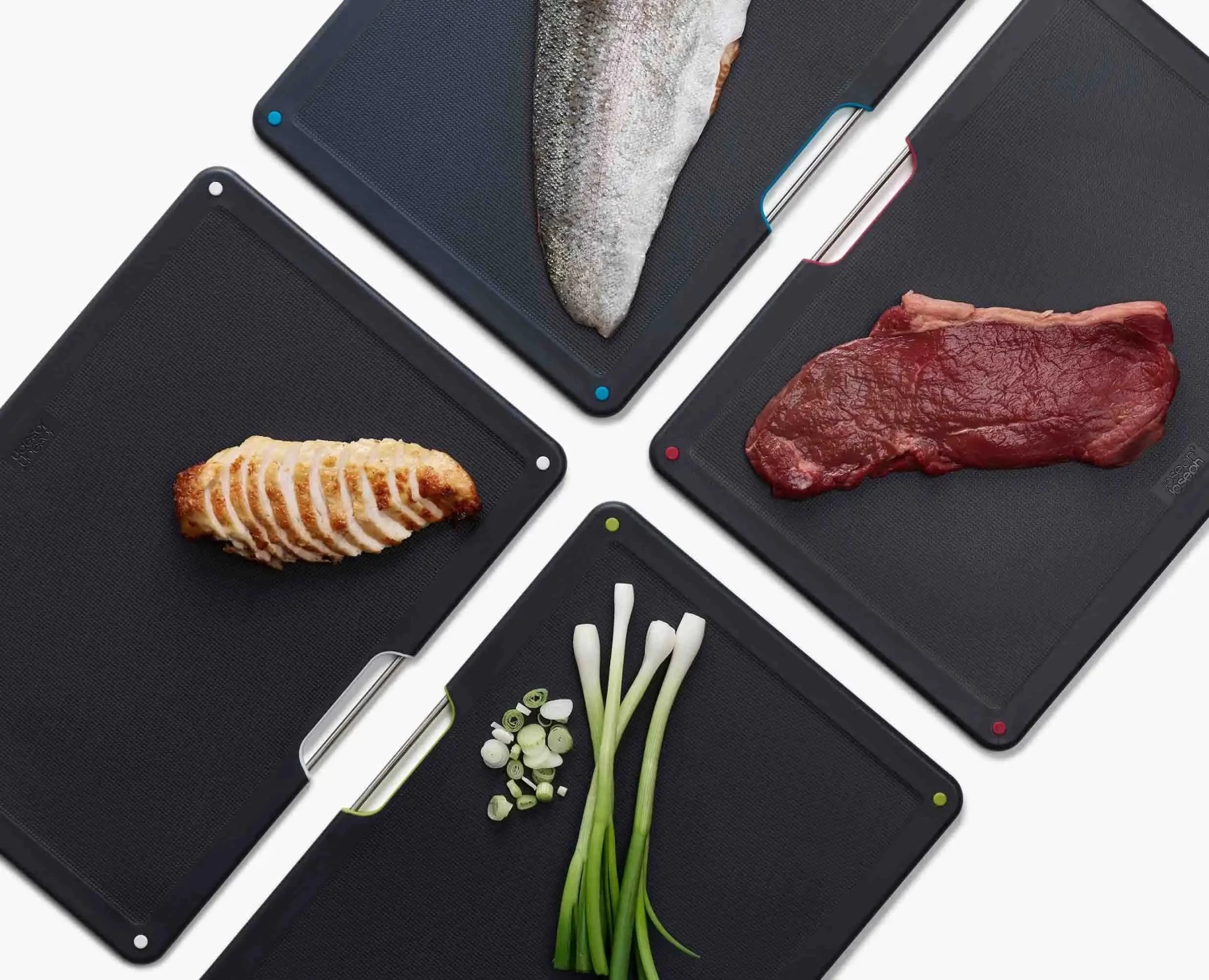 Folio™ Steel 4-piece Stainless-steel Chopping Board Set