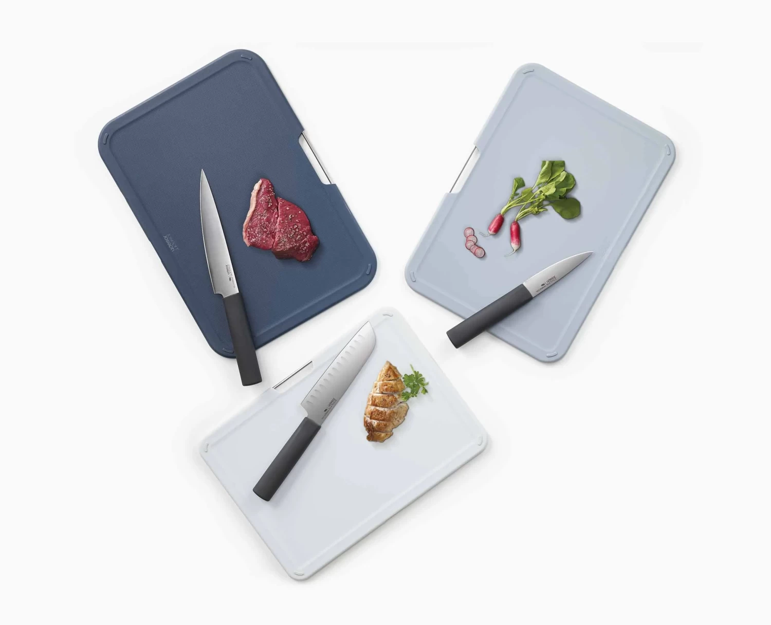 Nest™ Boards Plus 6-piece Grey Knife & Chopping Board Set