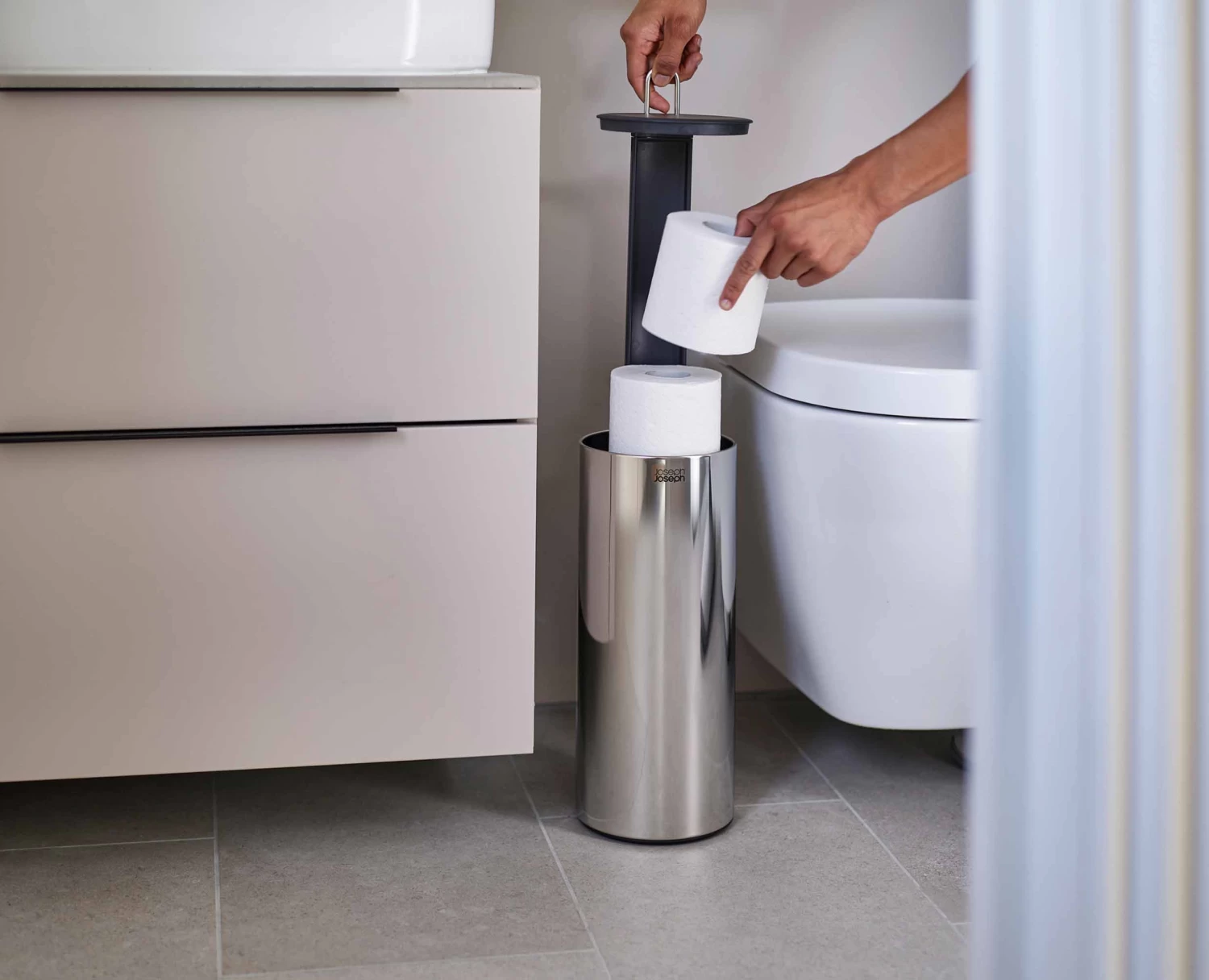 Easystore™ Luxe Stainless-steel Concealed Toilet Roll Holder