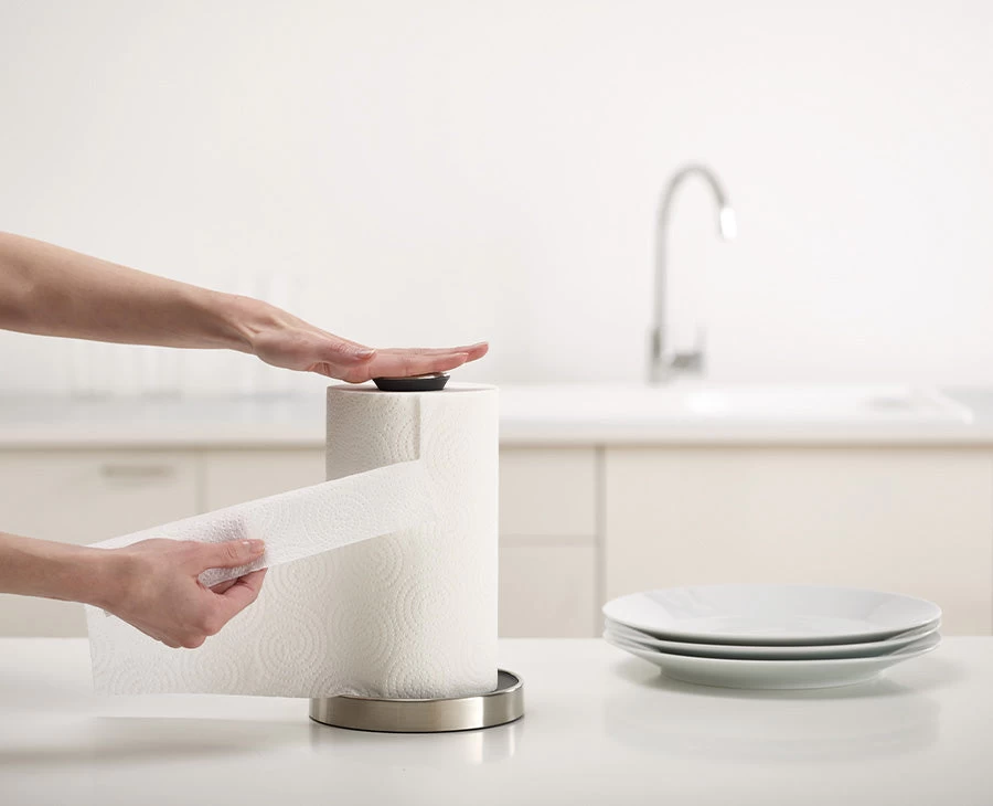 Push&Tear™ Grey Kitchen Roll Holder