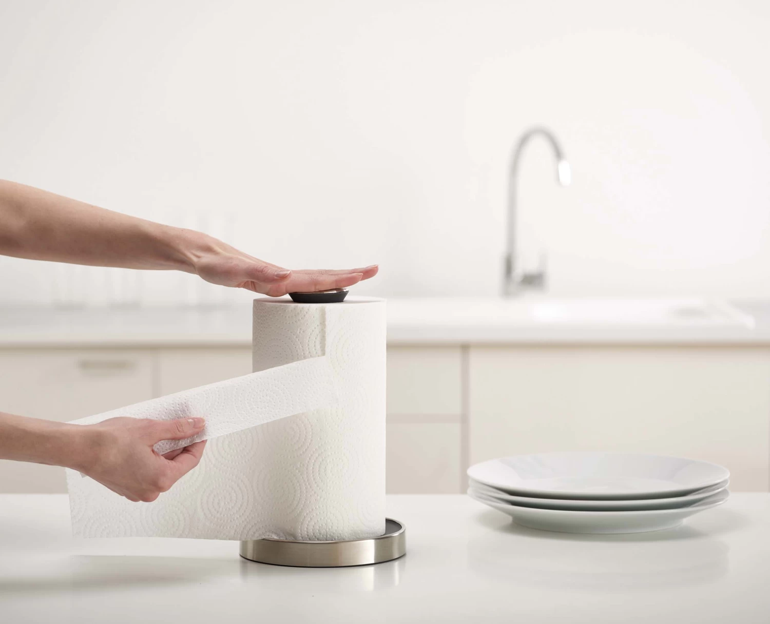 Push&Tear™ Grey Kitchen Roll Holder