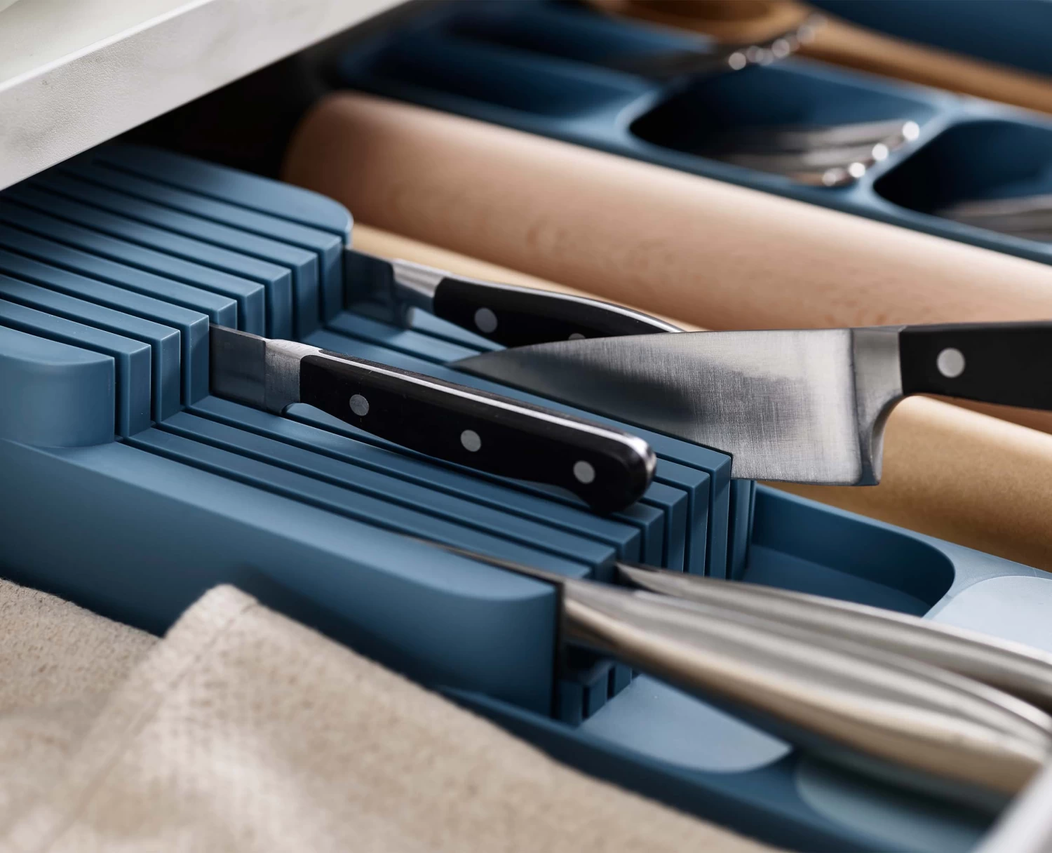 DrawerStoreâ„¢ Blue Compact Knife Organiser - Editions