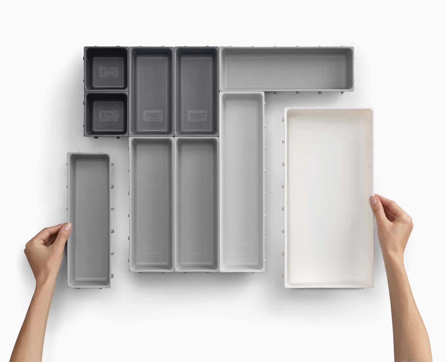 Bloxâ„¢ 10-piece Grey Drawer Organiser Set
