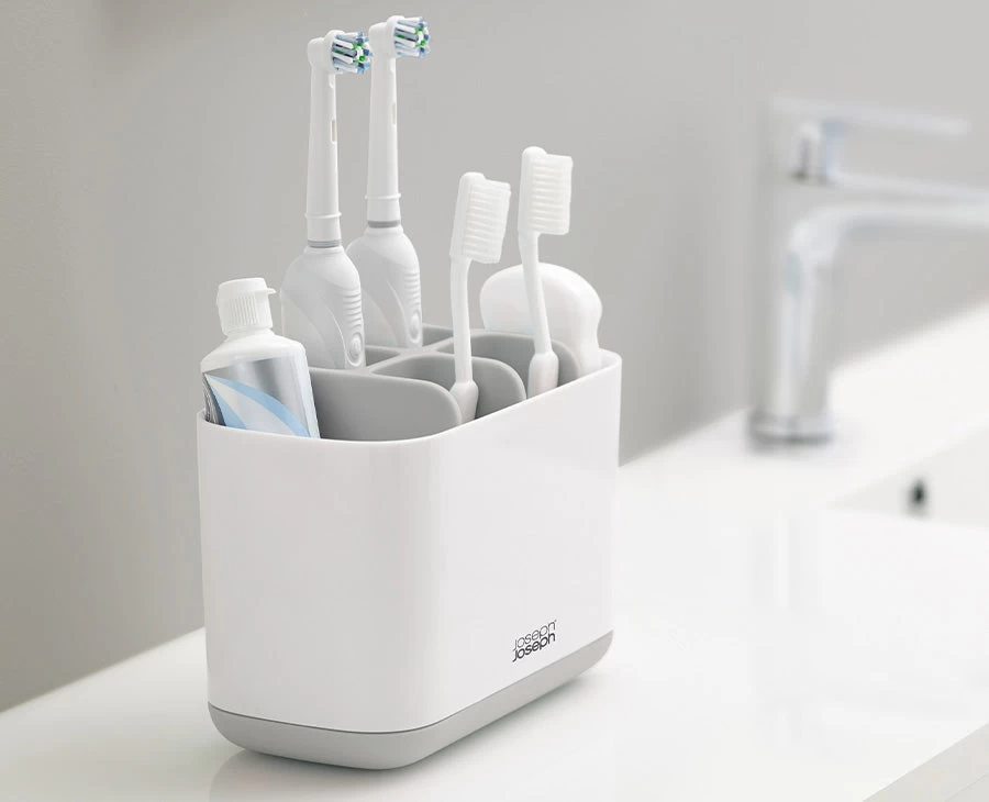 EasyStoreâ„¢ Large Light Grey Toothbrush Holder